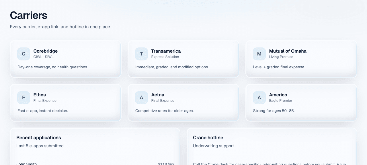 Onyx carriers — e-apps and hotlines